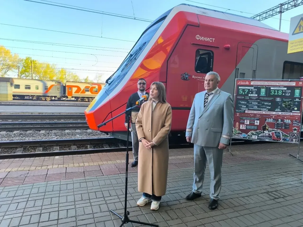 Торжественный запуск электропоезда